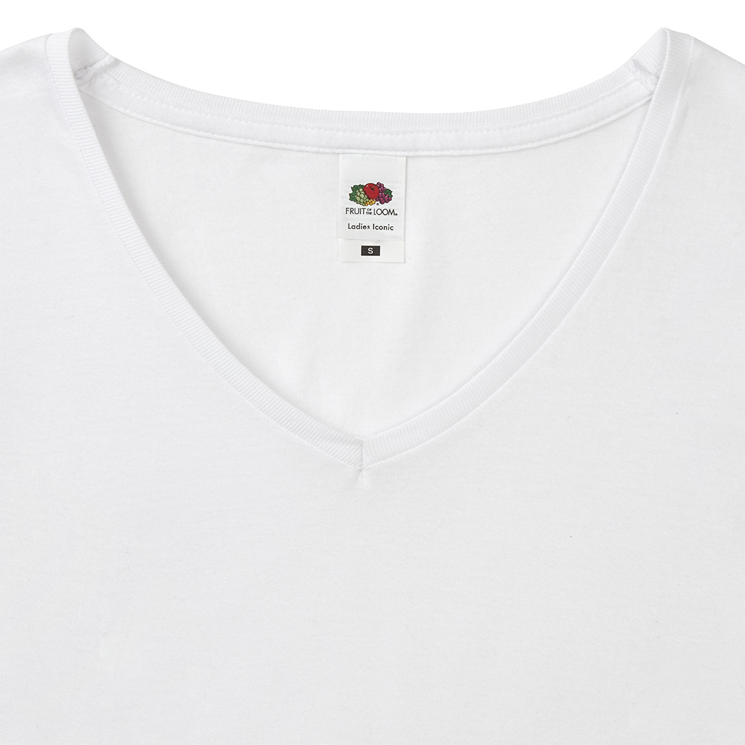 Camiseta Mujer Blanca Iconic V-Neck - Imagen 4